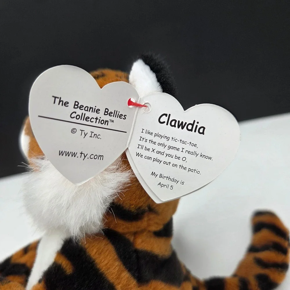 Ty Beanie Bellies Clawdia Tiger Plush 7